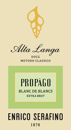 Etichetta del vino Alta Langa Propàgo Blanc de Blancs Extra Brut 2019