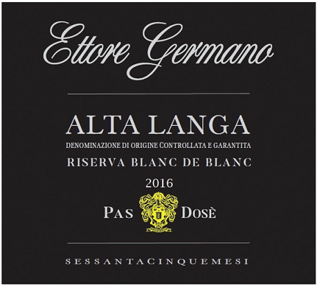Etichetta del vino Alta Langa Riserva Sessantacinque Mesi Blanc de Blanc Pas Dosé 2016