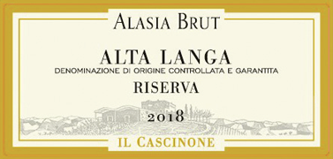 Etichetta del vino Alta Langa Riserva Alasia Brut 2018