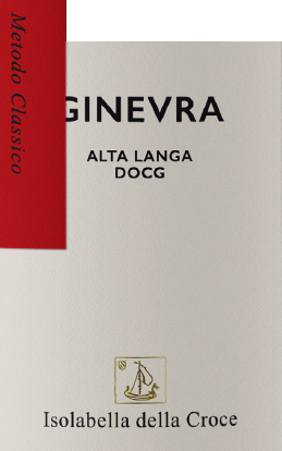 Etichetta del vino Alta Langa Ginevra Brut Nature 2018