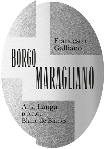 Etichetta del vino Alta Langa Francesco Galliano Blanc de Blancs Brut 2019