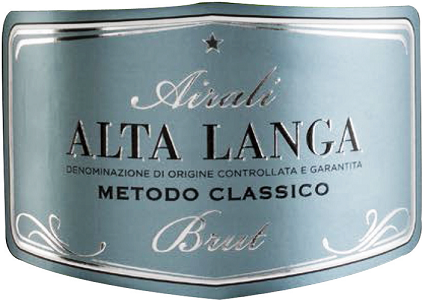 Etichetta del vino Alta Langa Airali Brut 2019