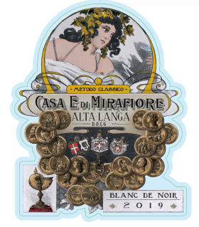 Etichetta del vino Alta Langa Blanc de Noir Brut 2019