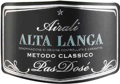 Etichetta del vino Alta Langa Airali Pas Dosé 2019