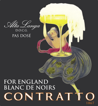 Etichetta del vino Alta Langa For England Blanc de Noirs Pas Dosé 2018