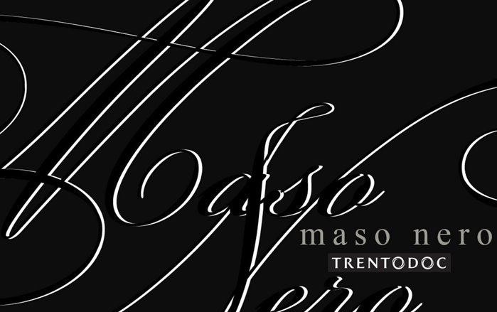 Etichetta del vino Trento Maso Nero Brut 2019