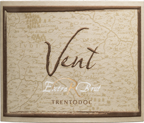 Etichetta del vino Trento Vent Extra Brut 2019