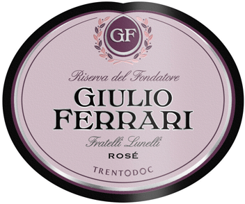 Etichetta del vino Trento Giulio Ferrari Riserva del Fondatore Rosé Extra Brut 2012