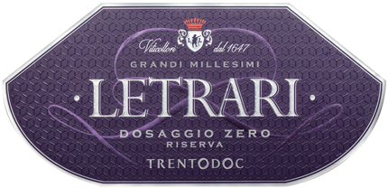 Etichetta del vino Trento Riserva Dosaggio Zero 2018