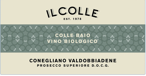 Etichetta del vino Conegliano Valdobbiadene Prosecco Superiore Colle Baio Brut