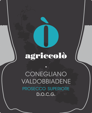 Etichetta del vino Conegliano Valdobbiadene Prosecco Superiore Ò Extra Dry