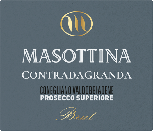 Etichetta del vino Conegliano Valdobbiadene Prosecco Superiore Contradagranda Brut