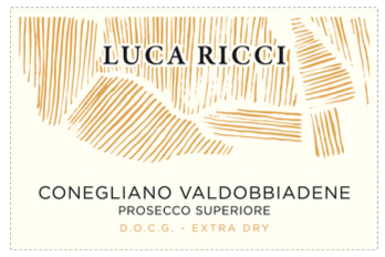 Etichetta del vino Conegliano Valdobbiadene Prosecco Superiore Extra Dry