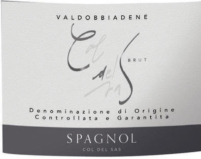 Etichetta del vino Valdobbiadene Col del Sas Brut