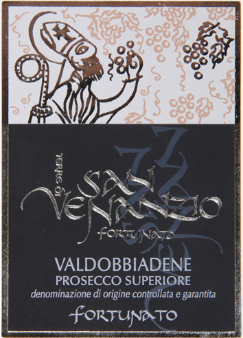 Etichetta del vino Valdobbiadene Prosecco Superiore Fortunato Dry 2022