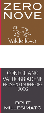 Etichetta del vino Conegliano Valdobbiadene Prosecco Superiore ZeroNove Brut 2022