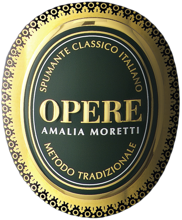 Etichetta del vino Opere Riserva Amalia Moretti Brut