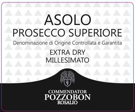 Etichetta del vino Asolo Prosecco Superiore Extra Dry 2022