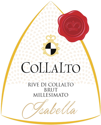 Etichetta del vino Conegliano Valdobbiadene Prosecco Superiore Rive di Collalto Isabella Brut 2021