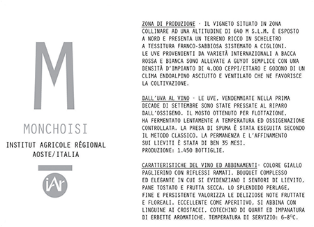 Etichetta del vino Monchoisi Brut