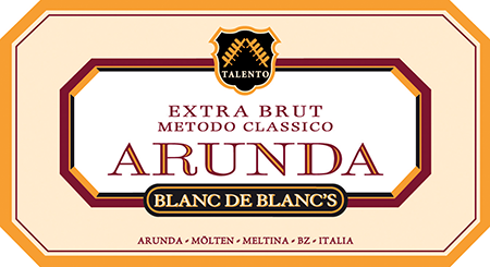 Etichetta del vino Alto Adige Talento Blanc de Blanc’s Extra Brut