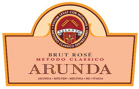 Etichetta del vino Alto Adige Talento Rosé Brut