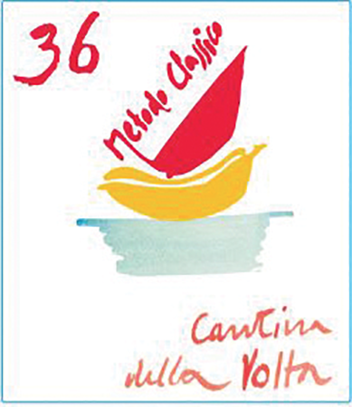 Etichetta del vino Lambrusco di Sorbara 36 Brut 2015