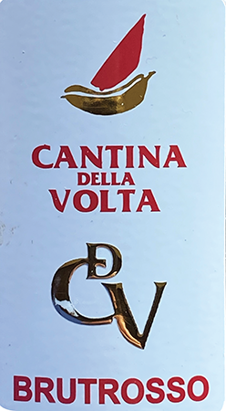 Etichetta del vino Lambrusco di Sorbara Brutrosso Brut