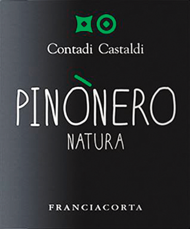 Etichetta del vino Franciacorta Riserva Pinònero Natura Dosaggio Zero 2017