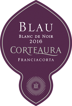 Etichetta del vino Franciacorta Blau Blanc de Noir Extra Brut 2016