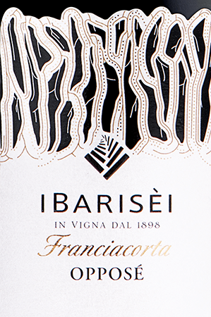 Etichetta del vino Franciacorta Opposé Blanc de Noir Extra Brut 2016