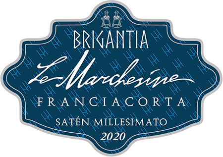 Etichetta del vino Franciacorta Brigantia Satèn 2020