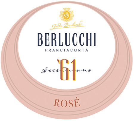 Etichetta del vino Franciacorta ’61 Rosé Brut
