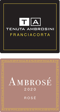 Etichetta del vino Franciacorta Ambrosé Rosé Brut 2020