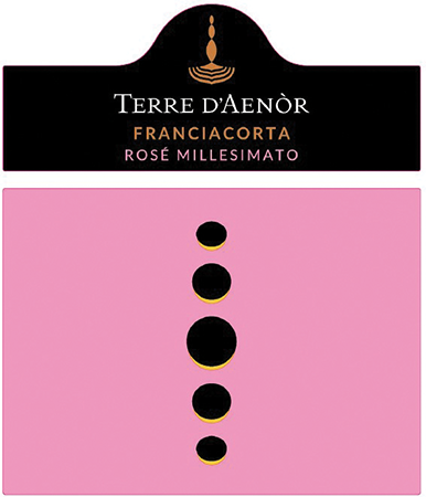 Etichetta del vino Franciacorta Rosé Extra Brut 2021