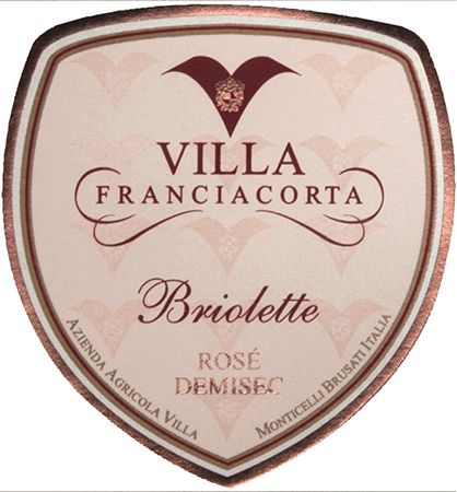Etichetta del vino Franciacorta Briolette Rosé Demi-Sec