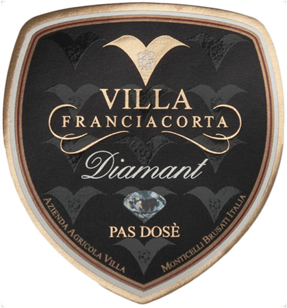 Etichetta del vino Franciacorta Diamant Pas Dosé 2020