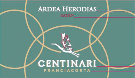 Etichetta del vino Franciacorta Ardea Herodias Satèn 2018