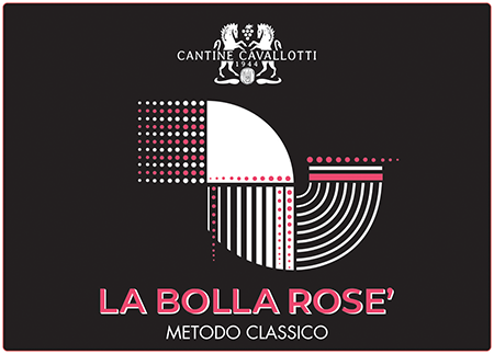 Etichetta del vino Oltrepò Pavese Metodo Classico La Bolla Rosé Cruasé Brut 2020