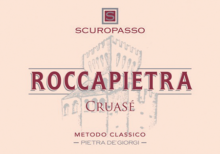 Etichetta del vino Oltrepò Pavese Metodo Classico Cruasé Roccapietra Brut 2018