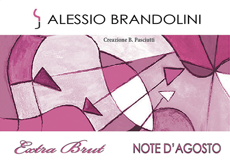 Etichetta del vino Oltrepò Pavese Metodo Classico Pinot Nero Note d’Agosto Rosé Extra Brut