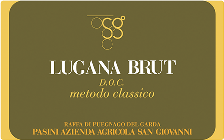 Etichetta del vino Lugana Brut