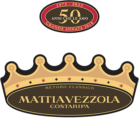 Etichetta del vino Mattia Vezzola Grande Annata Brut 2018