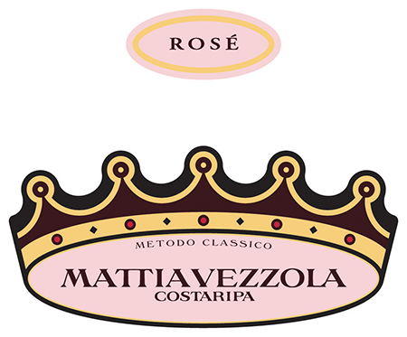Etichetta del vino Mattia Vezzola Rosé Brut