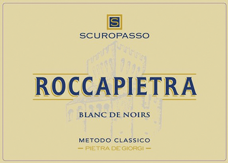 Etichetta del vino Roccapietra Blanc de Noirs Extra Brut