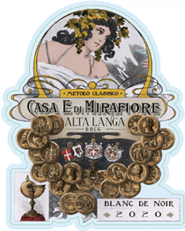 Etichetta del vino Alta Langa Blanc de Noir Brut 2020