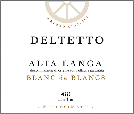 Etichetta del vino Alta Langa Riserva Blanc de Blancs Brut Nature 2019