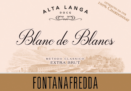 Etichetta del vino Alta Langa Blanc de Blancs Extra Brut 2021