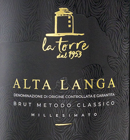 Etichetta del vino Alta Langa Brut 2020