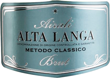 Etichetta del vino Alta Langa Airali Brut 2021